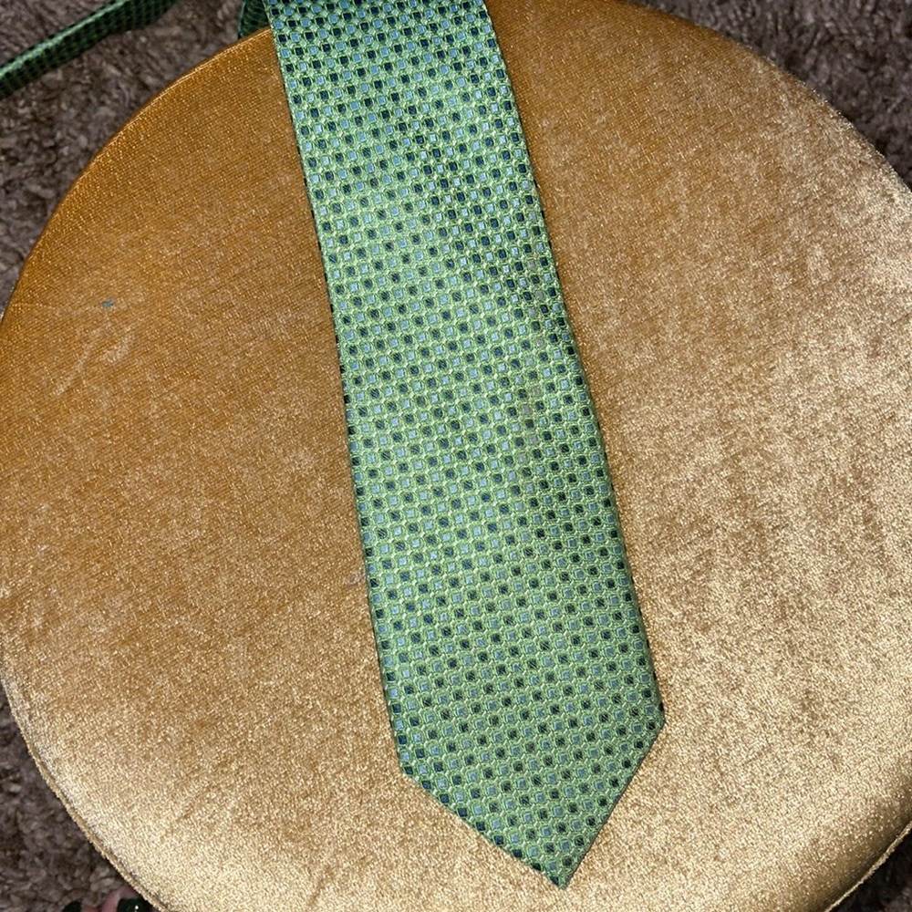 Nautica Men's Green Textured Necktie Classic Elegant Pattern